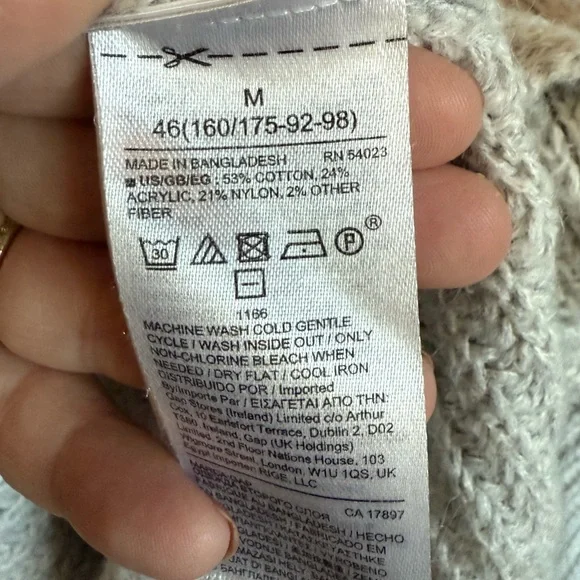 GAP, Grey Knit, Mock Neck Tunic Sweater - Picture 9 of 9